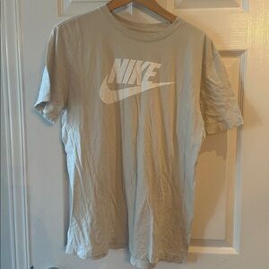Nike Light Tan T-Shirt with White Logo